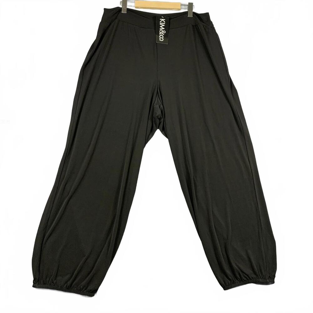 KIM & CO Womens XXXL Black Pants Comfortable & Stylish